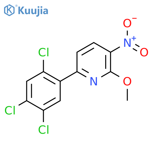 2-Methoxy-3-nitro-6-(2,4,5-trichlorophenyl)pyridine structure