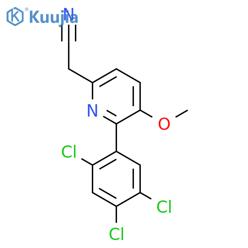 3-Methoxy-2-(2,4,5-trichlorophenyl)pyridine-6-acetonitrile structure