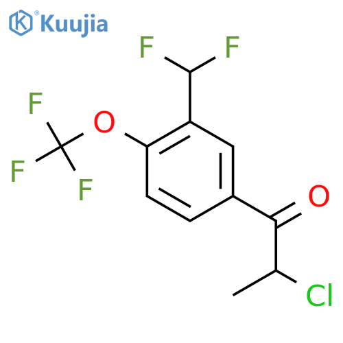 2-Chloro-3'-(difluoromethyl)-4'-(trifluoromethoxy)propiophenone structure