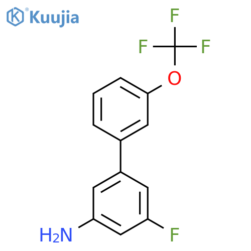 3-Amino-5-fluoro-3'-(trifluoromethoxy)biphenyl structure