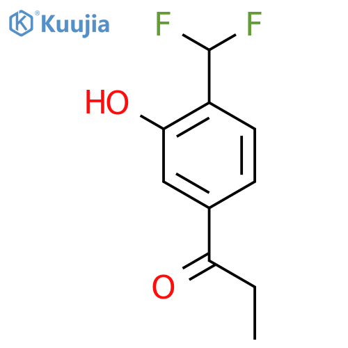 4'-(Difluoromethyl)-3'-hydroxypropiophenone structure