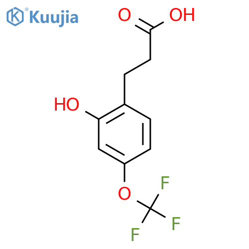 3-(2'-Hydroxy-4'-(trifluoromethoxy)phenyl)propionic acid structure