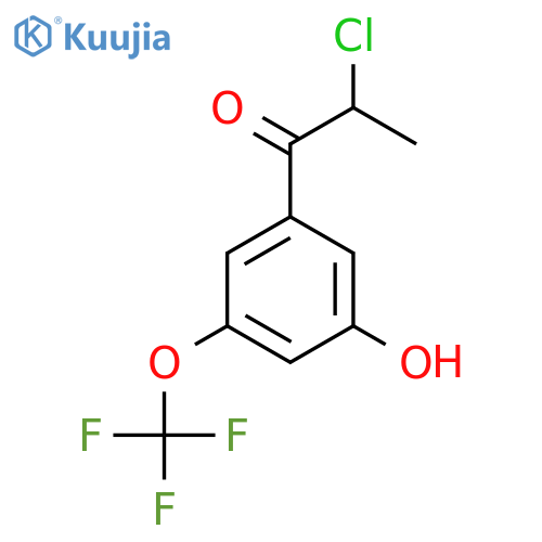 2-Chloro-3'-hydroxy-5'-(trifluoromethoxy)propiophenone structure