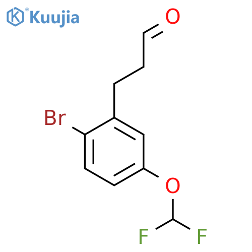 3-(2'-Bromo-5'-(difluoromethoxy)phenyl)propionaldehyde structure