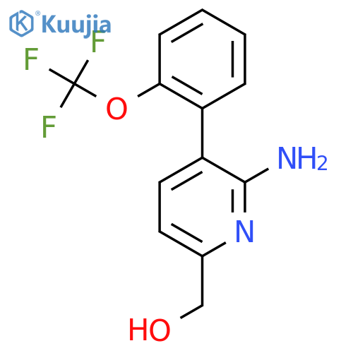 2-Amino-3-(2-(trifluoromethoxy)phenyl)pyridine-6-methanol structure
