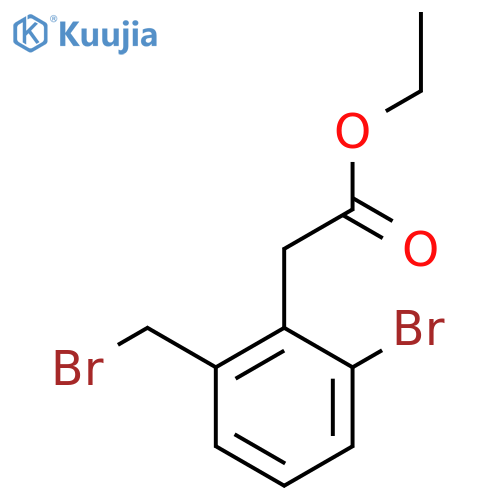 Ethyl 2-bromo-6-(bromomethyl)phenylacetate structure