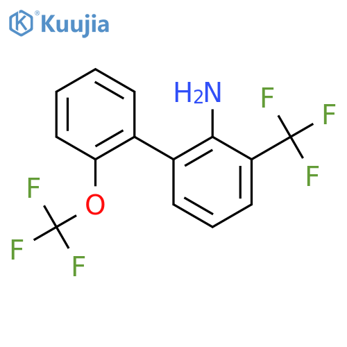2-Amino-2'-(trifluoromethoxy)-3-(trifluoromethyl)biphenyl structure