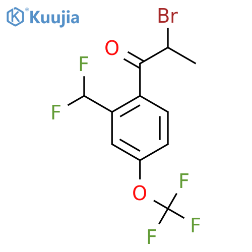 2-Bromo-2'-(difluoromethyl)-4'-(trifluoromethoxy)propiophenone structure