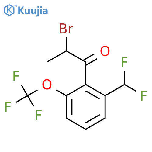 2-Bromo-2'-(difluoromethyl)-6'-(trifluoromethoxy)propiophenone structure