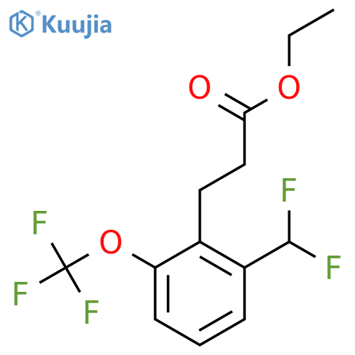 Ethyl 3-(2'-(difluoromethyl)-6'-(trifluoromethoxy)phenyl)propionate structure