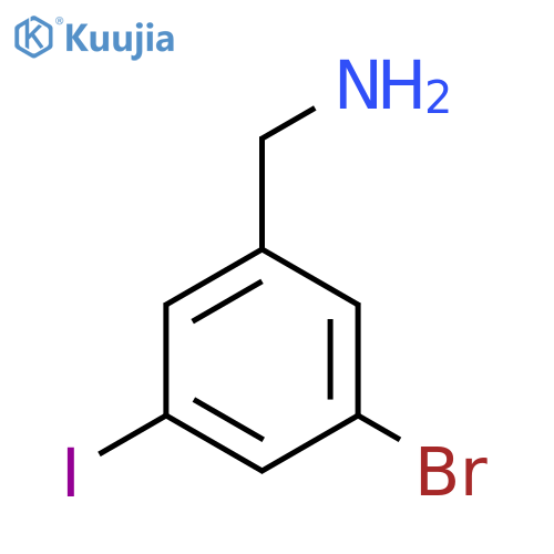 (3-Bromo-5-iodophenyl)methanamine structure