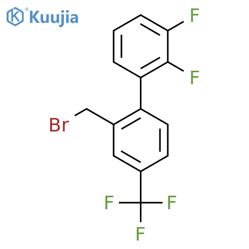 2'-Bromomethyl-2,3-difluoro-4'-(trifluoromethyl)biphenyl structure