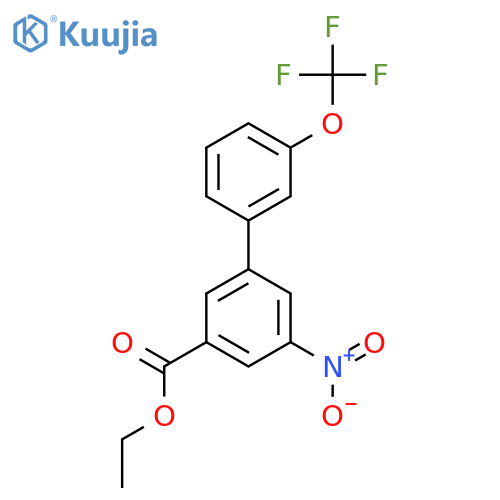 Ethyl 5-nitro-3'-(trifluoromethoxy)biphenyl-3-carboxylate structure