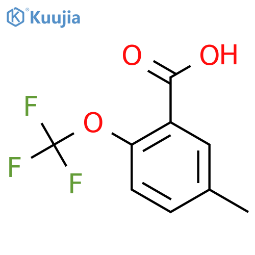 5-Methyl-2-(trifluoromethoxy)benzoic acid structure