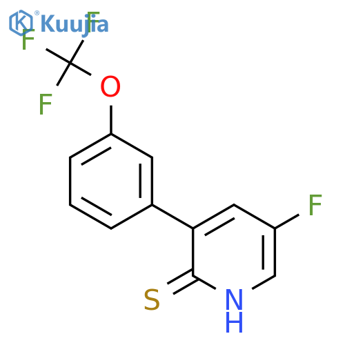 5-Fluoro-2-mercapto-3-(3-(trifluoromethoxy)phenyl)pyridine structure