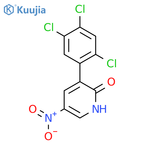 2-Hydroxy-5-nitro-3-(2,4,5-trichlorophenyl)pyridine structure