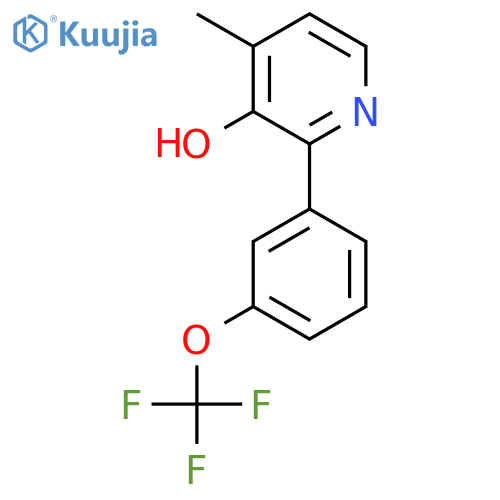3-Hydroxy-4-methyl-2-(3-(trifluoromethoxy)phenyl)pyridine structure