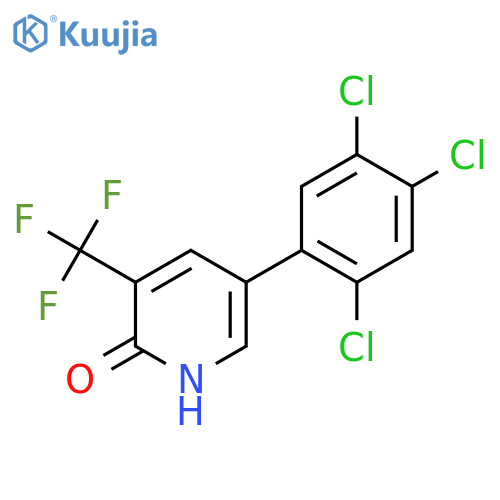2-Hydroxy-5-(2,4,5-trichlorophenyl)-3-(trifluoromethyl)pyridine structure