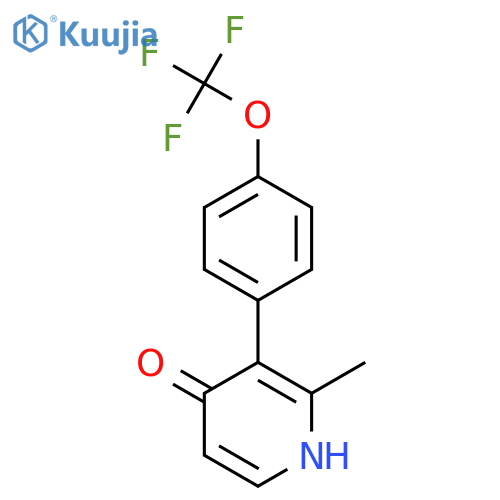 4-Hydroxy-2-methyl-3-(4-(trifluoromethoxy)phenyl)pyridine structure