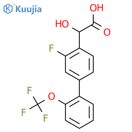 (3-Fluoro-2'-(trifluoromethoxy)biphenyl-4-yl)-hydroxyacetic acid structure