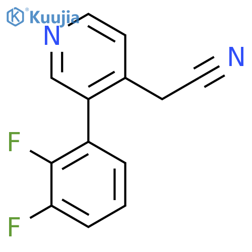 3-(2,3-Difluorophenyl)pyridine-4-acetonitrile structure