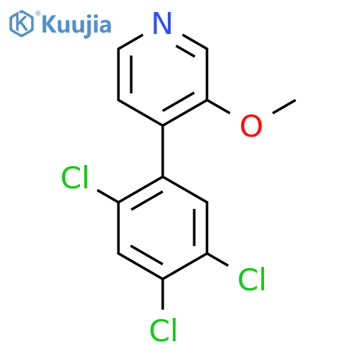 3-Methoxy-4-(2,4,5-trichlorophenyl)pyridine structure