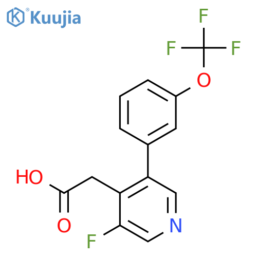 3-Fluoro-5-(3-(trifluoromethoxy)phenyl)pyridine-4-acetic acid structure