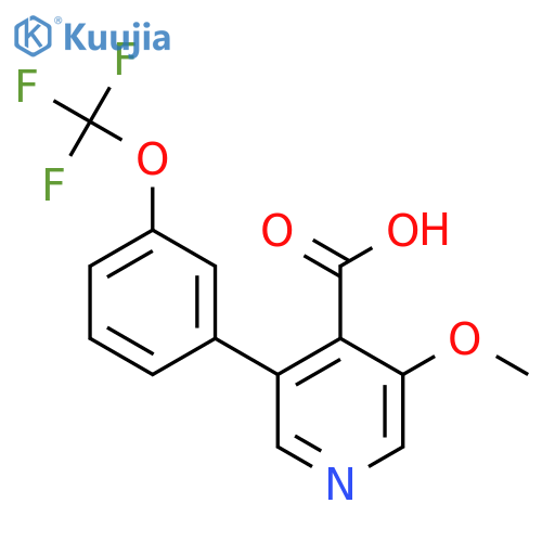 3-Methoxy-5-(3-(trifluoromethoxy)phenyl)isonicotinic acid structure