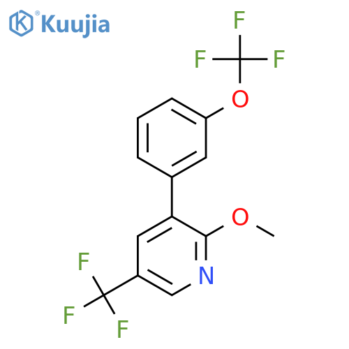 2-Methoxy-3-(3-(trifluoromethoxy)phenyl)-5-(trifluoromethyl)pyridine structure