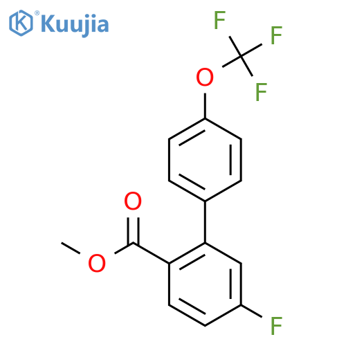 Methyl 5-fluoro-4'-(trifluoromethoxy)biphenyl-2-carboxylate structure