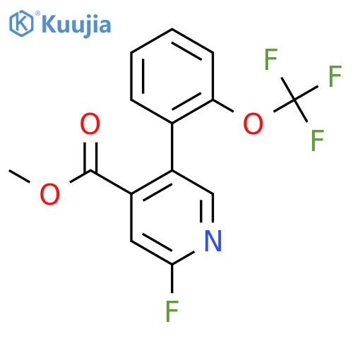 Methyl 2-fluoro-5-(2-(trifluoromethoxy)phenyl)isonicotinate structure