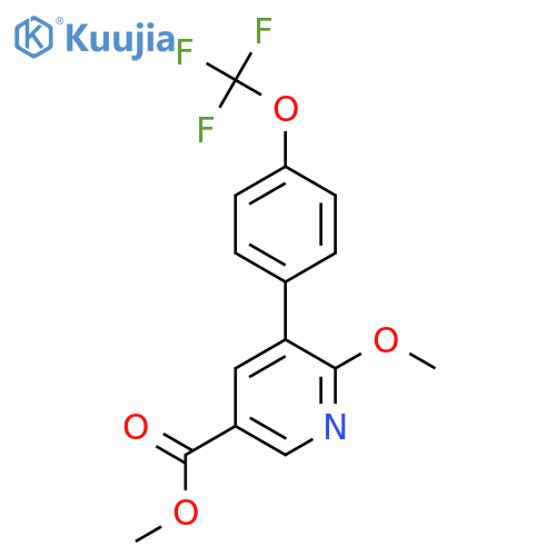Methyl 6-methoxy-5-(4-(trifluoromethoxy)phenyl)nicotinate structure
