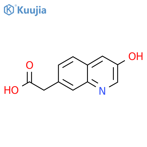 3-Hydroxyquinoline-7-acetic acid structure