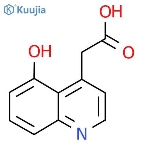 5-Hydroxyquinoline-4-acetic acid structure