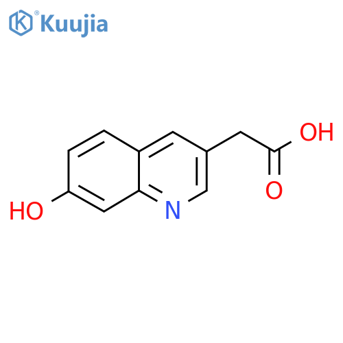 7-Hydroxyquinoline-3-acetic acid structure