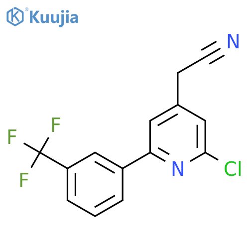 2-Chloro-6-(3-(trifluoromethyl)phenyl)pyridine-4-acetonitrile structure