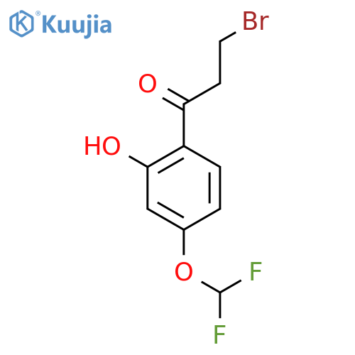 3-Bromo-4'-(difluoromethoxy)-2'-hydroxypropiophenone structure