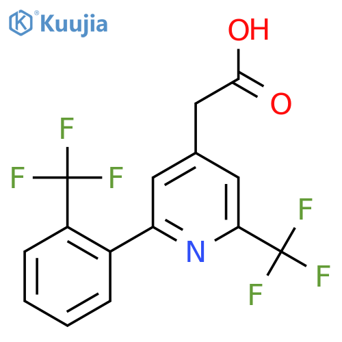 2-(Trifluoromethyl)-6-(2-(trifluoromethyl)phenyl)pyridine-4-acetic acid structure