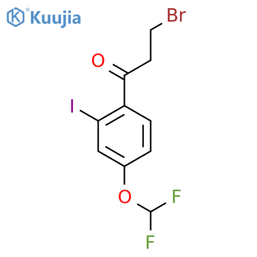 3-Bromo-4'-(difluoromethoxy)-2'-iodopropiophenone structure
