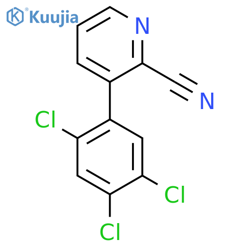3-(2,4,5-Trichlorophenyl)picolinonitrile structure