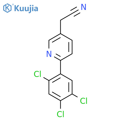 2-(2,4,5-Trichlorophenyl)pyridine-5-acetonitrile structure