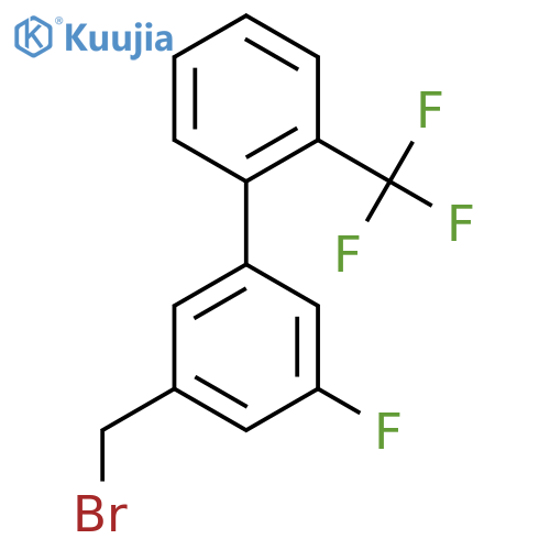 3-Bromomethyl-5-fluoro-2'-(trifluoromethyl)biphenyl structure