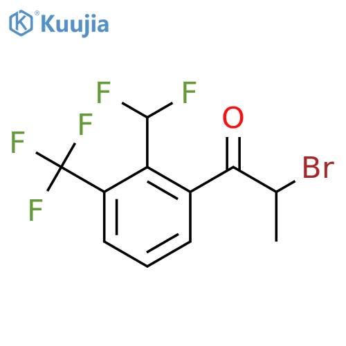 2-Bromo-2'-(difluoromethyl)-3'-(trifluoromethyl)propiophenone structure