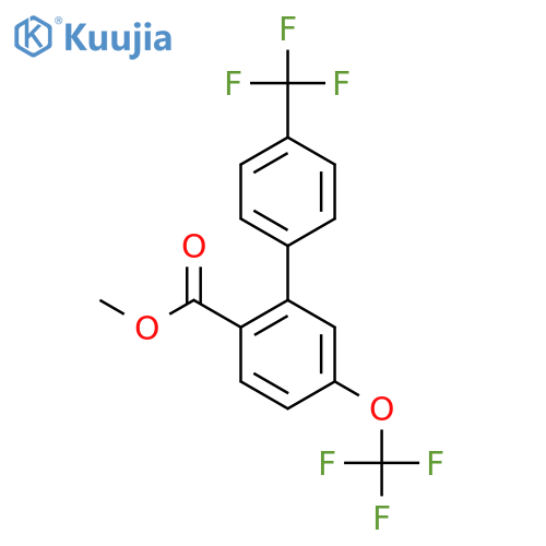 5-(Trifluoromethoxy)-4'-(trifluoromethyl)biphenyl-2-carboxylic acid methyl ester structure