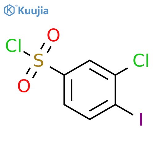 3-chloro-4-iodobenzene-1-sulfonyl chloride structure