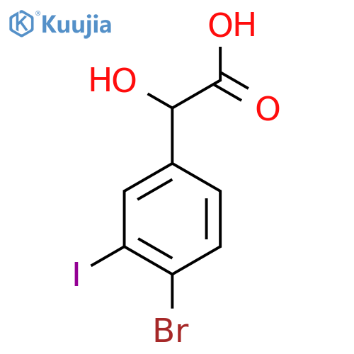 4-Bromo-3-iodomandelic acid structure