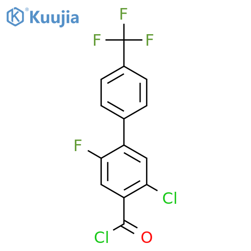 5-Chloro-2-fluoro-4'-(trifluoromethyl)biphenyl-4-carbonyl chloride structure
