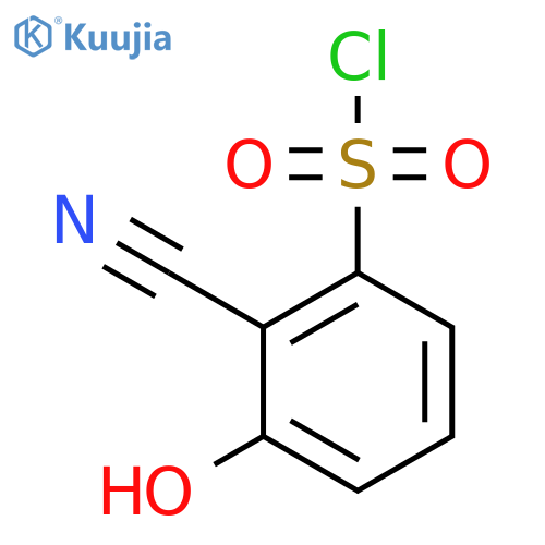 2-Cyano-3-hydroxybenzenesulfonyl chloride structure