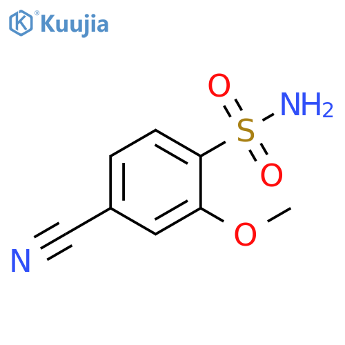 4-cyano-2-methoxybenzene-1-sulfonamide structure