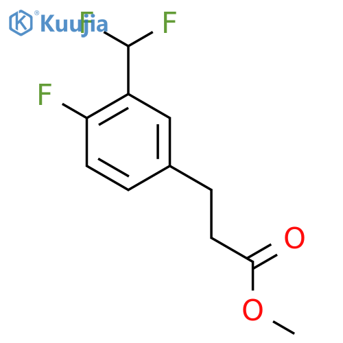 Methyl 3-(3'-(difluoromethyl)-4'-fluorophenyl)propionate structure